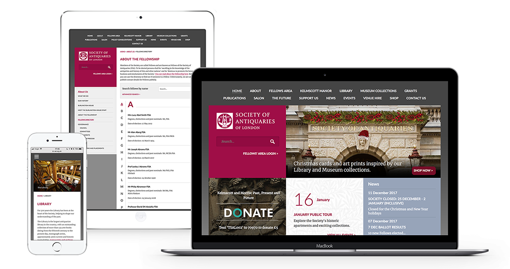 How the digital transformation of Society of Antiquaries looks across multiple platforms